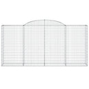 buede gabionkurve 25 stk. 300x50x140/160 cm galvaniseret jern