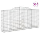 buede gabionkurve 30 stk. 300x50x140/160 cm galvaniseret jern