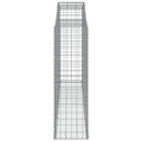 buede gabionkurve 2 stk. 300x50x160/180 cm galvaniseret jern