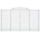 buede gabionkurve 5 stk. 300x50x160/180 cm galvaniseret jern