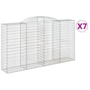 buede gabionkurve 7 stk. 300x50x160/180 cm galvaniseret jern