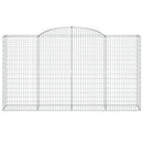 buede gabionkurve 7 stk. 300x50x160/180 cm galvaniseret jern
