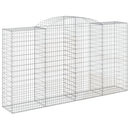 buede gabionkurve 8 stk. 300x50x160/180 cm galvaniseret jern