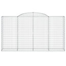 buede gabionkurve 9 stk. 300x50x160/180 cm galvaniseret jern