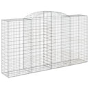 buede gabionkurve 12 stk. 300x50x160/180 cm galvaniseret jern