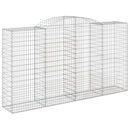 buede gabionkurve 17 stk. 300x50x160/180 cm galvaniseret jern