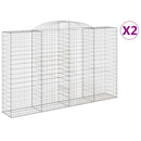 buede gabionkurve 2 stk. 300x50x180/200 cm galvaniseret jern