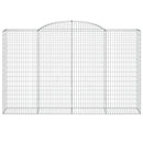 buede gabionkurve 2 stk. 300x50x180/200 cm galvaniseret jern