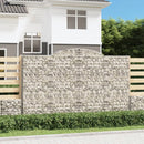 buede gabionkurve 2 stk. 300x50x180/200 cm galvaniseret jern