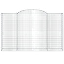 buede gabionkurve 4 stk. 300x50x180/200 cm galvaniseret jern