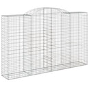 buede gabionkurve 5 stk. 300x50x180/200 cm galvaniseret jern