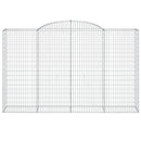 buede gabionkurve 8 stk. 300x50x180/200 cm galvaniseret jern