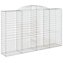 buede gabionkurve 9 stk. 300x50x180/200 cm galvaniseret jern