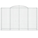 buede gabionkurve 13 stk. 300x50x180/200 cm galvaniseret jern