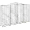 buede gabionkurve 15 stk. 300x50x180/200 cm galvaniseret jern