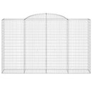 buede gabionkurve 15 stk. 300x50x180/200 cm galvaniseret jern