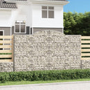 buede gabionkurve 17 stk. 300x50x180/200 cm galvaniseret jern