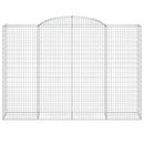 buede gabionkurve 2 stk. 300x50x200/220 cm galvaniseret jern