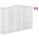 buede gabionkurve 4 stk. 300x50x200/220 cm galvaniseret jern
