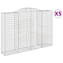 buede gabionkurve 5 stk. 300x50x200/220 cm galvaniseret jern