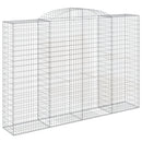 buede gabionkurve 5 stk. 300x50x200/220 cm galvaniseret jern