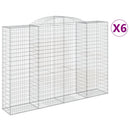 buede gabionkurve 6 stk. 300x50x200/220 cm galvaniseret jern