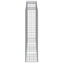 buede gabionkurve 6 stk. 300x50x200/220 cm galvaniseret jern