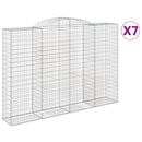 buede gabionkurve 7 stk. 300x50x200/220 cm galvaniseret jern