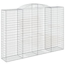 buede gabionkurve 9 stk. 300x50x200/220 cm galvaniseret jern