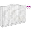 buede gabionkurve 10 stk. 300x50x200/220 cm galvaniseret jern