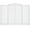 buede gabionkurve 10 stk. 300x50x200/220 cm galvaniseret jern
