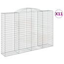 buede gabionkurve 11 stk. 300x50x200/220 cm galvaniseret jern