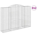 buede gabionkurve 12 stk. 300x50x200/220 cm galvaniseret jern