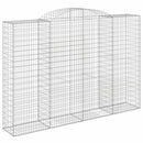 buede gabionkurve 12 stk. 300x50x200/220 cm galvaniseret jern