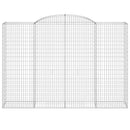 buede gabionkurve 12 stk. 300x50x200/220 cm galvaniseret jern