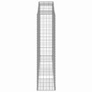 buede gabionkurve 12 stk. 300x50x200/220 cm galvaniseret jern