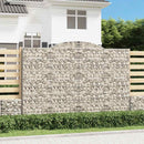 buede gabionkurve 12 stk. 300x50x200/220 cm galvaniseret jern