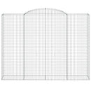 buede gabionkurve 3 stk. 300x50x220/240 cm galvaniseret jern