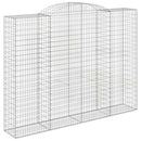 buede gabionkurve 4 stk. 300x50x220/240 cm galvaniseret jern