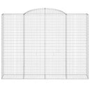 buede gabionkurve 4 stk. 300x50x220/240 cm galvaniseret jern