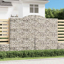 buede gabionkurve 4 stk. 300x50x220/240 cm galvaniseret jern