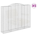 buede gabionkurve 5 stk. 300x50x220/240 cm galvaniseret jern