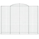 buede gabionkurve 6 stk. 300x50x220/240 cm galvaniseret jern