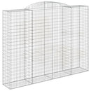 buede gabionkurve 8 stk. 300x50x220/240 cm galvaniseret jern