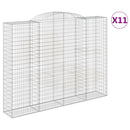 buede gabionkurve 11 stk. 300x50x220/240 cm galvaniseret jern