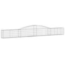 buede gabionkurve 2 stk. 400x30x40/60 cm galvaniseret jern
