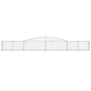 buede gabionkurve 2 stk. 400x30x40/60 cm galvaniseret jern
