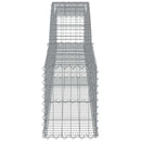 buede gabionkurve 2 stk. 400x30x40/60 cm galvaniseret jern