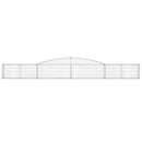 buede gabionkurve 3 stk. 400x30x40/60 cm galvaniseret jern
