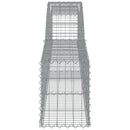 buede gabionkurve 3 stk. 400x30x40/60 cm galvaniseret jern